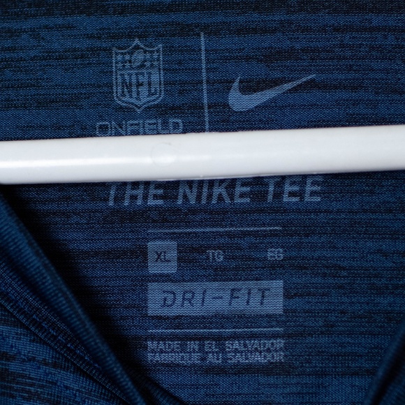 Men's Nike Navy Chicago Bears Velocity Arch Performance Long Sleeve Shirt - Picture 3 of 4